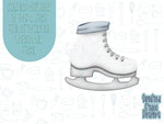 Ice skate Cookie cutter STL file for 3D printing with png printable instant download for EDDIE edible ink printer, Xmas cookie cutter stl
