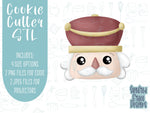 Nutcracker Cookie cutter STL file for 3D printing with png printable instant download for EDDIE edible ink printer, Xmas cookie cutter stl