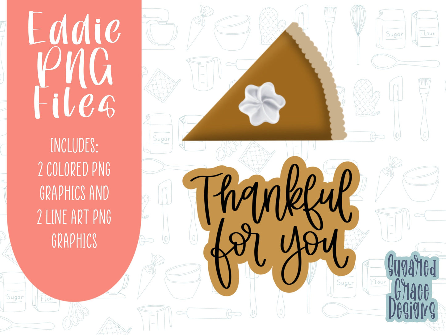 Pumpkin pie png graphic bundle set for Eddie edible ink printer, thanksgiving clipart, sugar cookie, fall png, thanksgiving png art