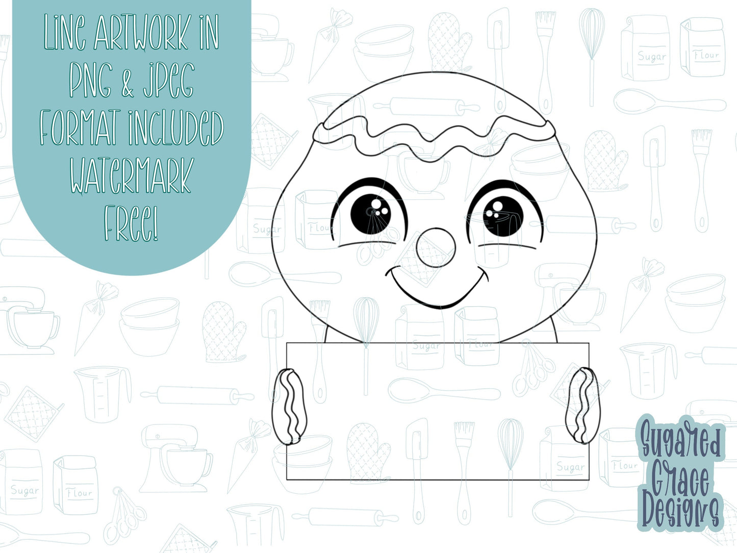 Gingerbread man name place setting Cookie cutter STL file for 3D printing with png printable instant download for EDDIE edible ink printer