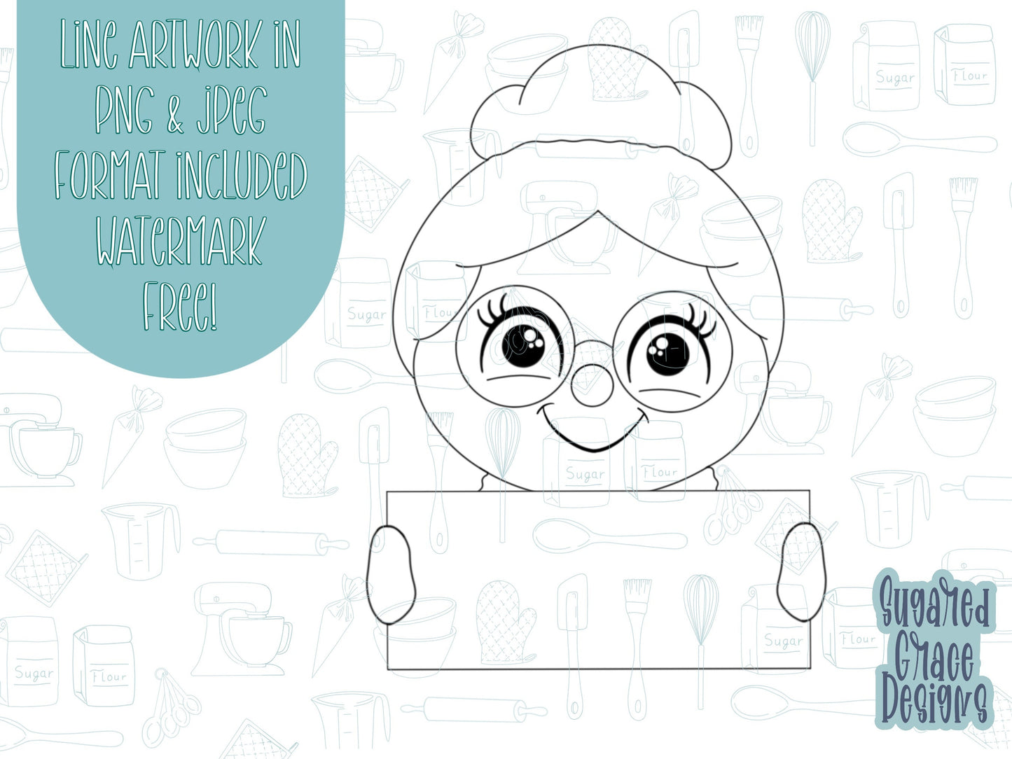 Mrs clause place setting Cookie cutter STL file for 3D printing with png printable instant download for EDDIE edible ink printer, for Xmas
