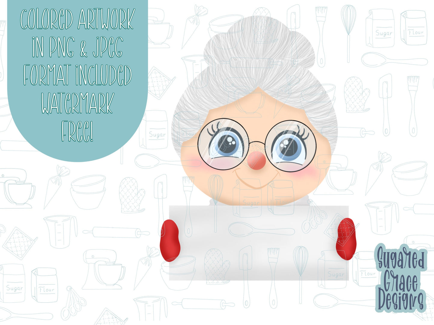 Mrs clause place setting Cookie cutter STL file for 3D printing with png printable instant download for EDDIE edible ink printer, for Xmas