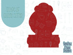 Mrs clause place setting Cookie cutter STL file for 3D printing with png printable instant download for EDDIE edible ink printer, for Xmas