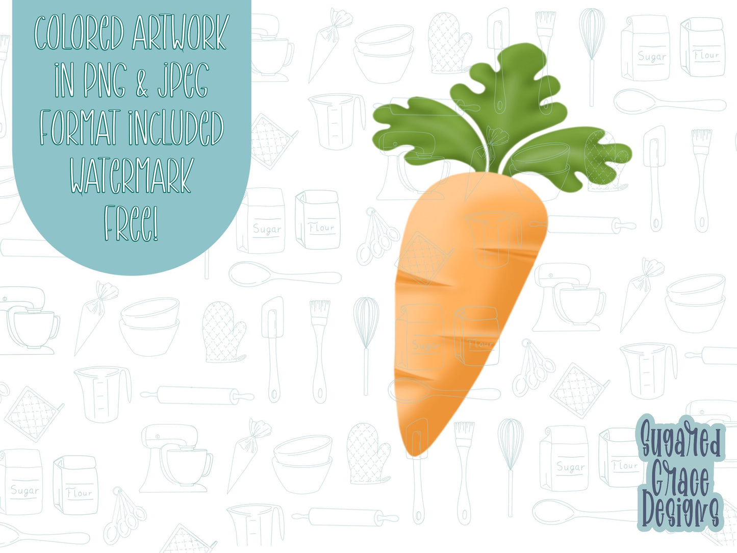 Carrot Cookie cutter stl files for 3d printing with matching printable png images for Eddie edible printers