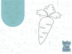 Carrot Cookie cutter stl files for 3d printing with matching printable png images for Eddie edible printers