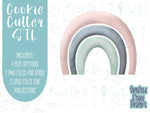 boho rainbow arch Cookie cutter stl files for 3d printing with matching printable png images for Eddie edible printers