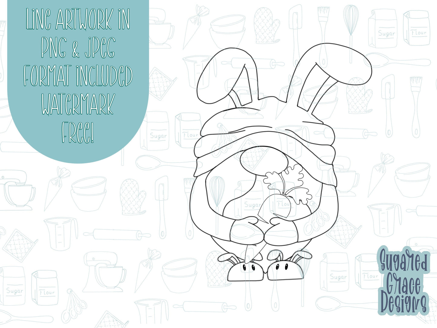 Easter gnome Cookie cutter stl files for 3d printing with matching printable png images for Eddie edible printers