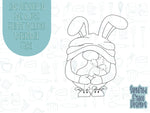 Easter gnome Cookie cutter stl files for 3d printing with matching printable png images for Eddie edible printers