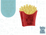 Fries before guys pun cookie cutter stl file for 3D printing and 3D printer, Valentine’s Day cookie with png file for EDDIE edible printer