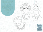 Dinosaur baby shower Cookie cutter stl, png image file, 3D printing, instant download, Eddie edible ink printer, teether cookie cutter, Dino