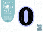 Number zero Cookie cutter stl, png image file, 3D printing, instant download, Eddie edible ink printer, simple number cookie cutter stl