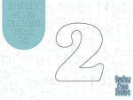 Number two Cookie cutter stl, png image file, 3D printing, instant download, Eddie edible ink printer, simple number cookie cutter stl