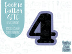 Number four Cookie cutter stl, png image file, 3D printing, instant download, Eddie edible ink printer, simple number cookie cutter stl