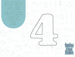 Number four Cookie cutter stl, png image file, 3D printing, instant download, Eddie edible ink printer, simple number cookie cutter stl