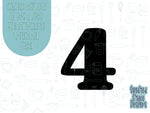 Number four Cookie cutter stl, png image file, 3D printing, instant download, Eddie edible ink printer, simple number cookie cutter stl