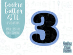 Number three Cookie cutter stl, png image file, 3D printing, instant download, Eddie edible ink printer, simple number cookie cutter stl