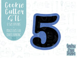 Number five Cookie cutter stl, png image file, 3D printing, instant download, Eddie edible ink printer, simple number cookie cutter stl