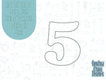 Number five Cookie cutter stl, png image file, 3D printing, instant download, Eddie edible ink printer, simple number cookie cutter stl