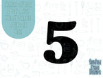 Number five Cookie cutter stl, png image file, 3D printing, instant download, Eddie edible ink printer, simple number cookie cutter stl