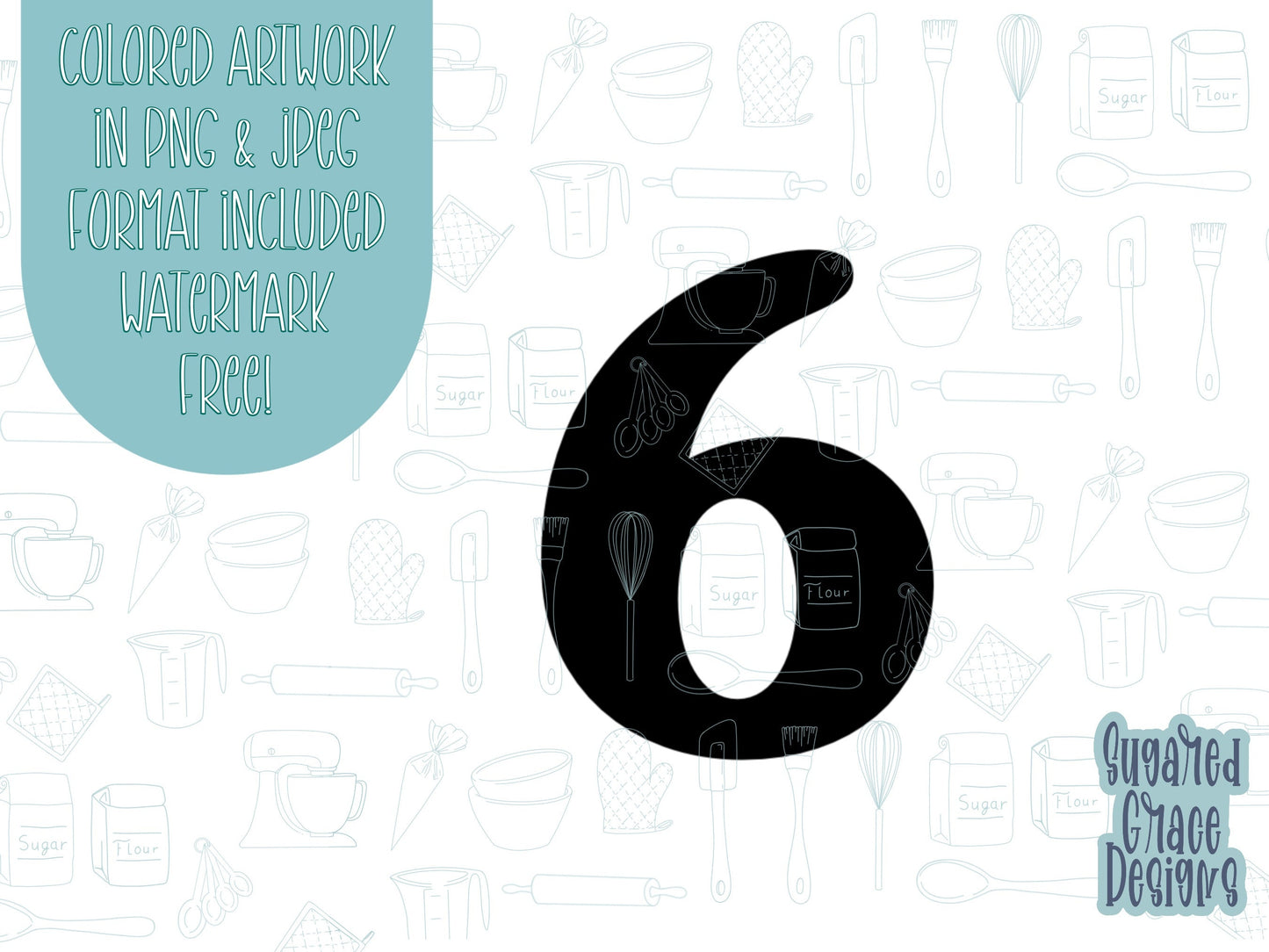 Number six Cookie cutter stl, png image file, 3D printing, instant download, Eddie edible ink printer, simple number cookie cutter stl