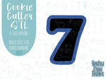 Number seven Cookie cutter stl, png image file, 3D printing, instant download, Eddie edible ink printer, simple number cookie cutter stl