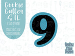 Number nine Cookie cutter stl, png image file, 3D printing, instant download, Eddie edible ink printer, simple number cookie cutter stl