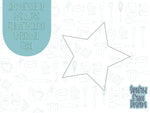 Graduated star Cookie cutter stl, png image file, 3D printing, instant download, Eddie edible ink printer, star set, baby cookie cutter stl