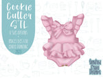 Ruffled baby dress Cookie cutter stl, png image file, 3D printing, instant download, Eddie edible ink printer, baby shower cookie cutter