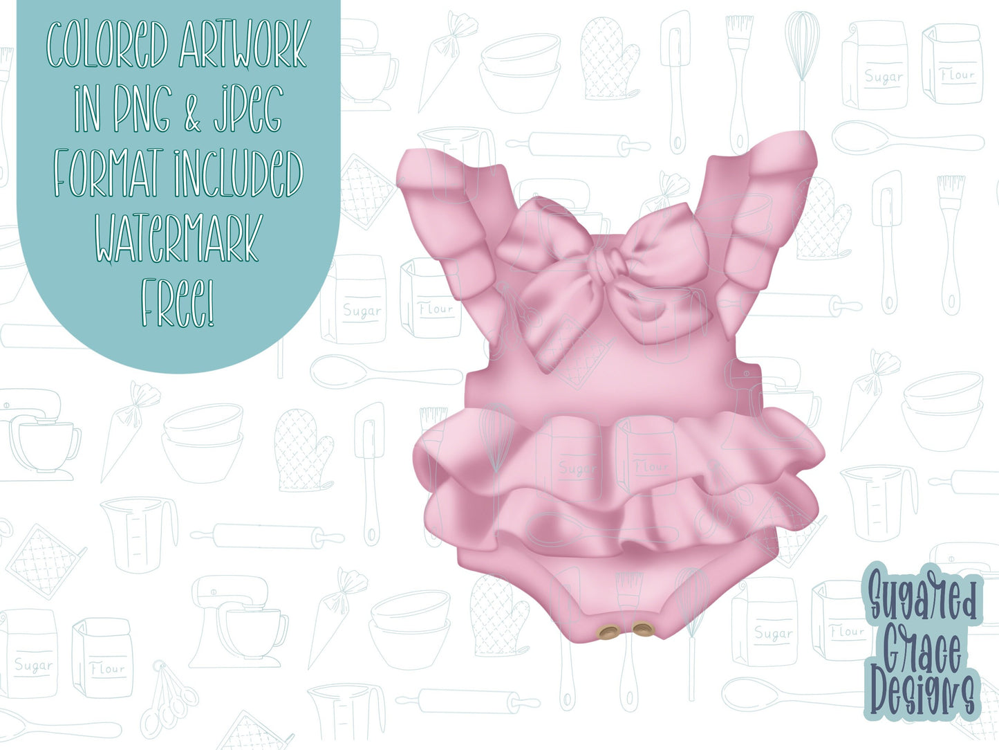 Ruffled baby dress Cookie cutter stl, png image file, 3D printing, instant download, Eddie edible ink printer, baby shower cookie cutter