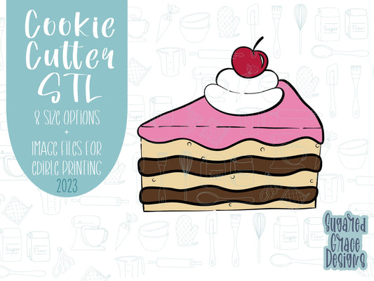 Comic style cake slice Cookie cutter stl, png image file, 3D printing, instant download, Eddie edible ink printer, comic cookie, comic cake,