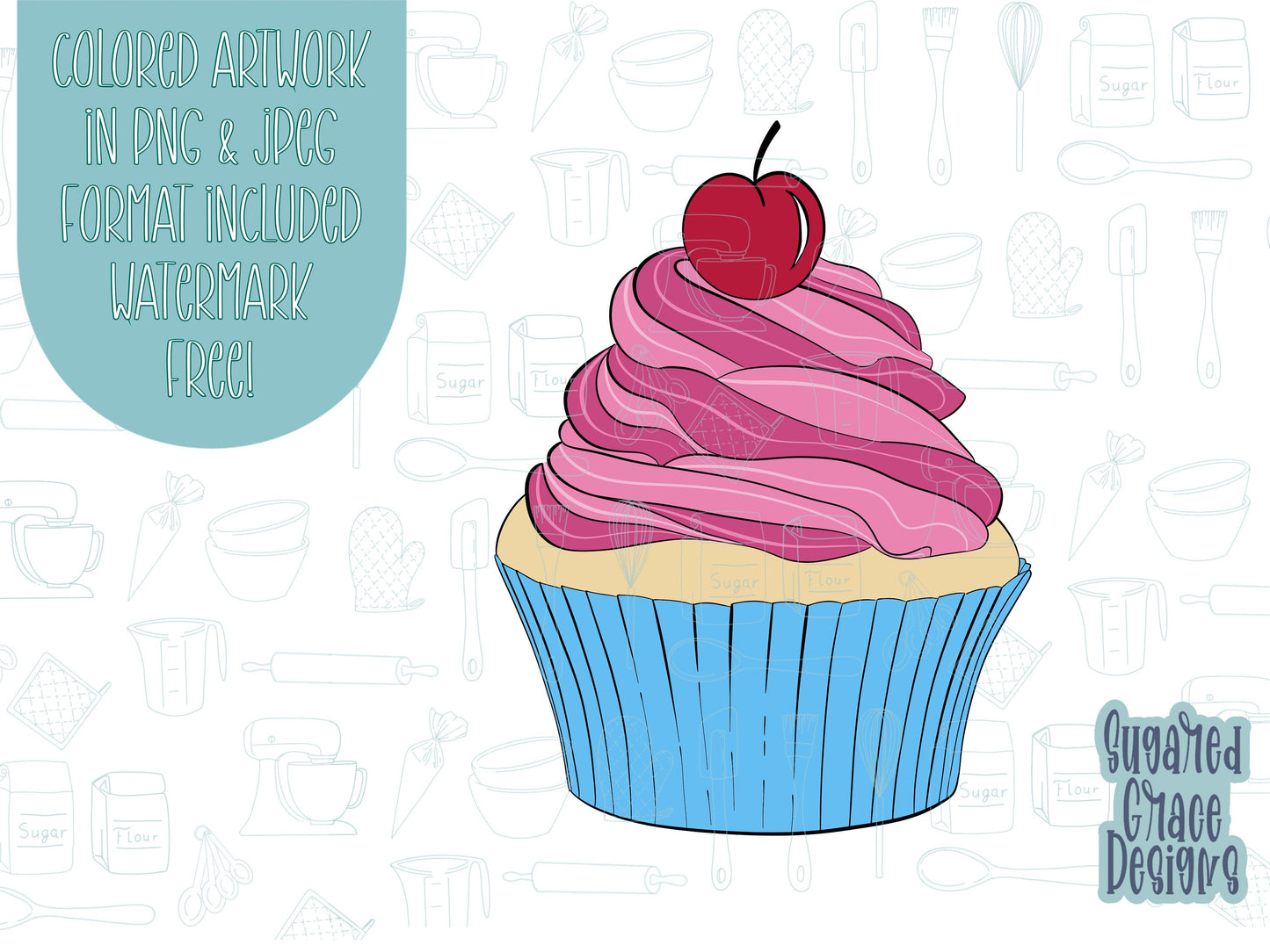 Comic style cupcake Cookie cutter stl, png image file, 3D printing, instant download, Eddie edible ink printer, comic cookie, comic cake,