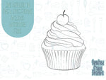 Comic style cupcake Cookie cutter stl, png image file, 3D printing, instant download, Eddie edible ink printer, comic cookie, comic cake,