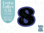 Number eight Cookie cutter stl, png image file, 3D printing, instant download, Eddie edible ink printer, simple number cookie cutter stl