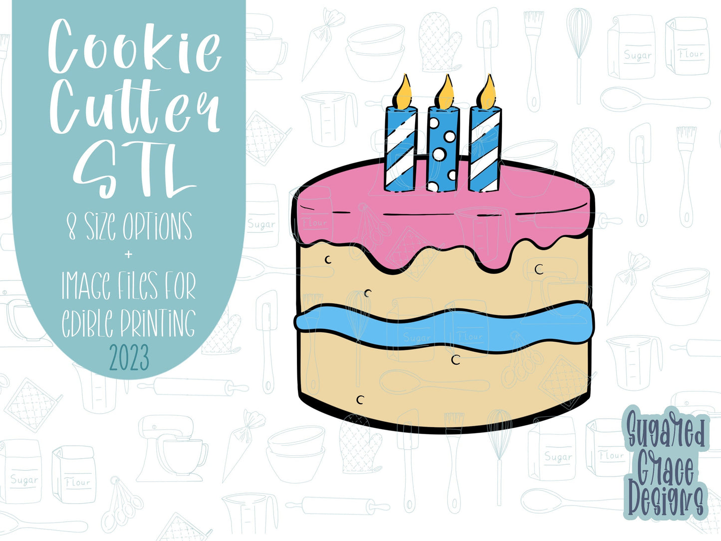 Comic style cake Cookie cutter stl, png image file, 3D printing, instant download, Eddie edible ink printer, comic cookie, comic cake,