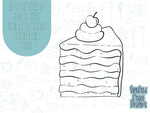 Tall Comic style cake slice Cookie cutter stl, png image file, 3D printing, instant download, Eddie edible ink printer, comic cookie