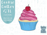 Comic style cupcake Cookie cutter stl, png image file, 3D printing, instant download, Eddie edible ink printer, comic cookie, comic cake,