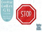 Stop sign cookie cutter stl file for 3D printing with png printable instant download for Eddie the edible printer, road construction cookie