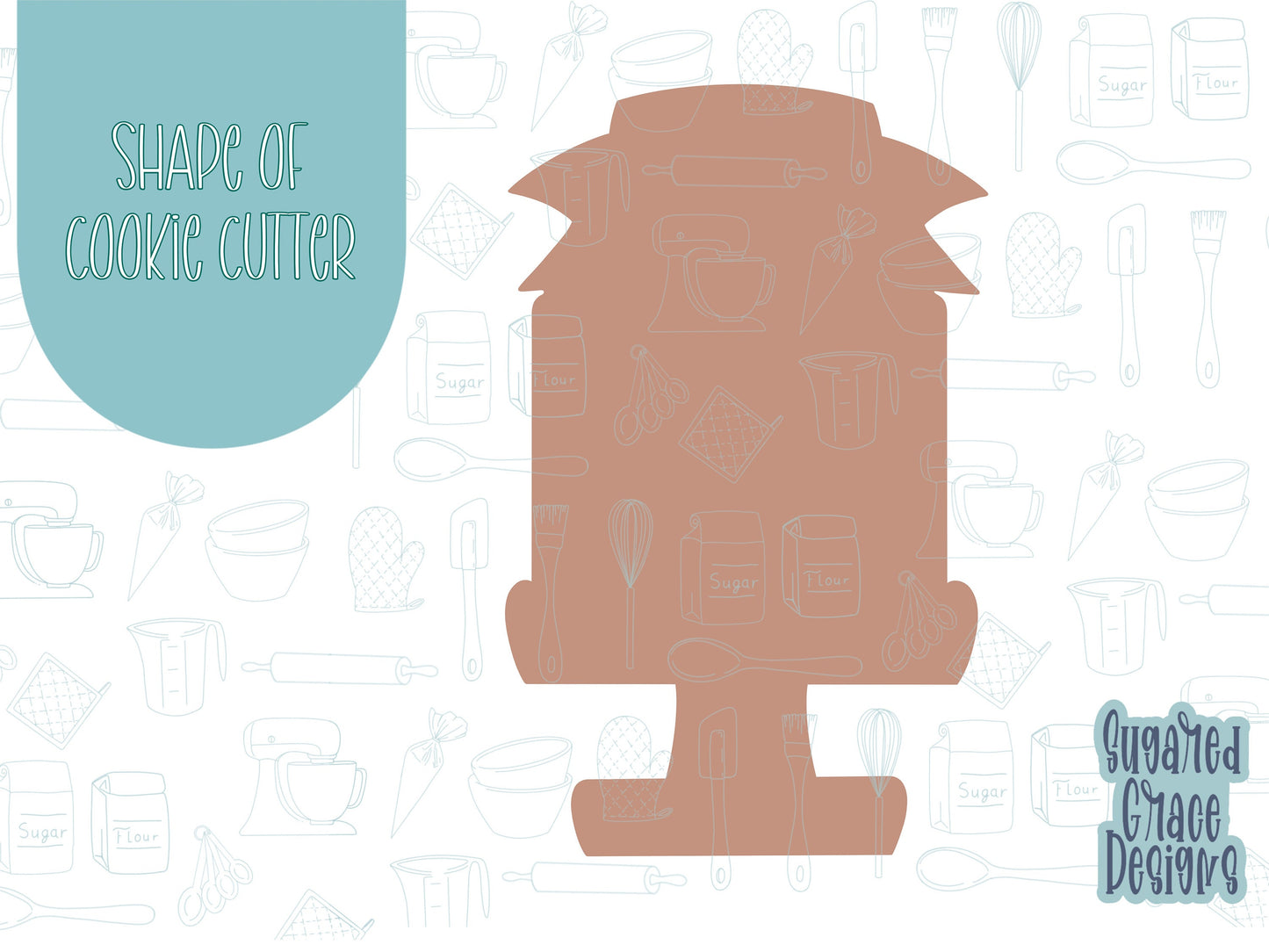 Boho cake with banner, cake Cookie cutter stl, png image file, 3D printing, instant download, rainbow cake png for Eddie edible ink printer