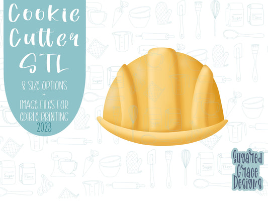 Hard hat Cookie cutter stl with png image for eddie edible ink printer, royal icing image, construction cookie cutter set, Father’s Day png
