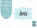 Jess plaque Cookie cutter stl, png image file, 3D printing, instant download, Eddie edible ink printer