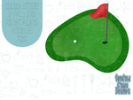 Putting green cookie cutter stl file for 3d printing, golf png printable instant download for Eddie edible printer image, masters cookie stl