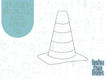Caution cone Cookie cutter stl, png image file, 3D printing, instant download, Eddie edible ink printer, Father’s Day, construction party