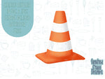 Caution cone Cookie cutter stl, png image file, 3D printing, instant download, Eddie edible ink printer, Father’s Day, construction party