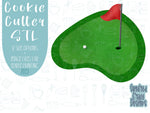 Putting green cookie cutter stl file for 3d printing, golf png printable instant download for Eddie edible printer image, masters cookie stl