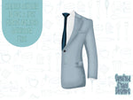 Gray wedding tux Cookie cutter stl files for 3d printing, printable png images for Eddie edible printers, masculine tuxedo Father’s Day gift