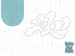 Ocean wave Cookie cutter stl files for 3d printing, printable png images for Eddie edible printers, shark week, summer break, sea water