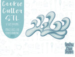 Ocean wave Cookie cutter stl files for 3d printing, printable png images for Eddie edible printers, shark week, summer break, sea water