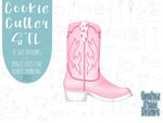 Cowgirl boot Cookie cutter stl files for 3d printing, bachelorette cowgirl printable png images for Eddie edible printers