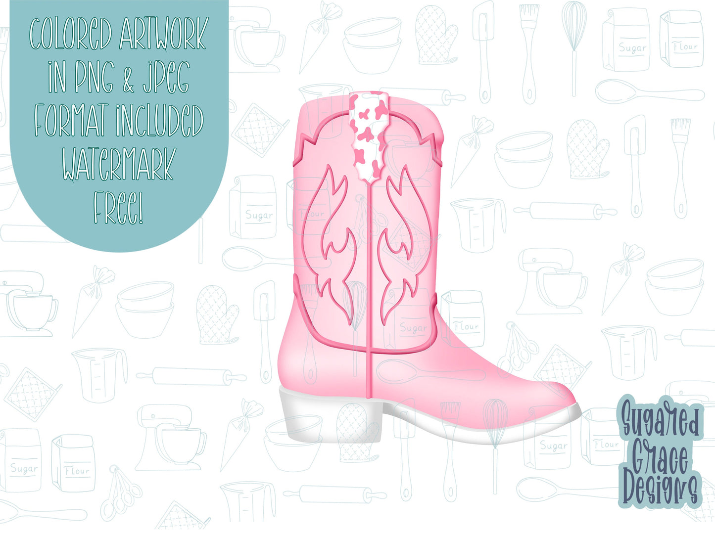 Cowgirl boot Cookie cutter stl files for 3d printing, bachelorette cowgirl printable png images for Eddie edible printers
