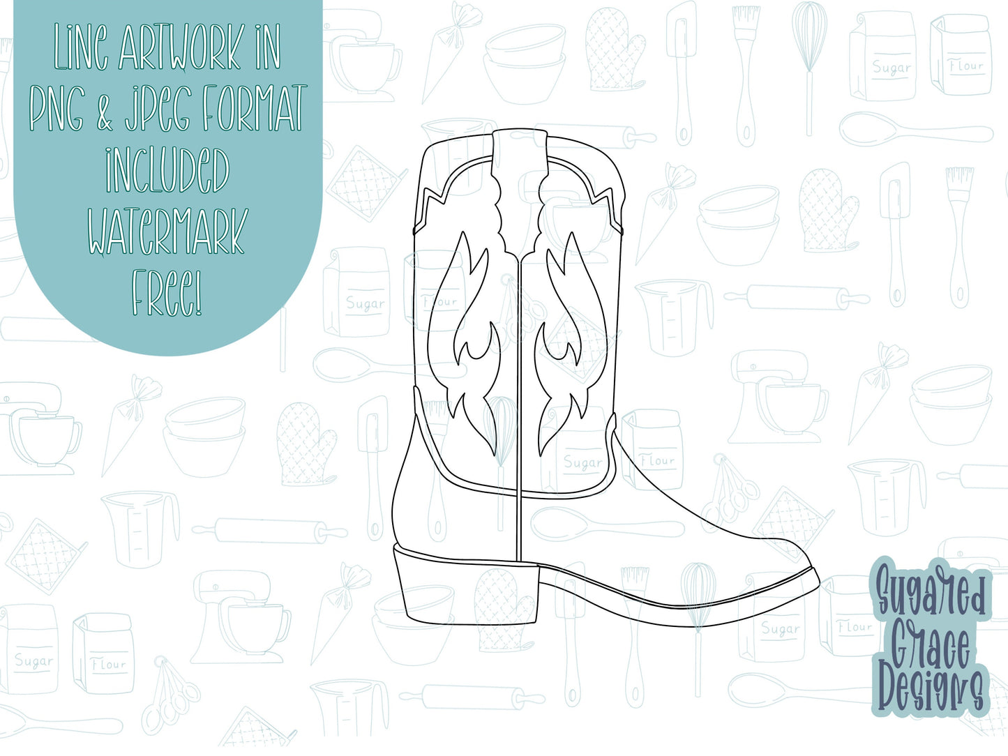 Cowgirl boot Cookie cutter stl files for 3d printing, bachelorette cowgirl printable png images for Eddie edible printers